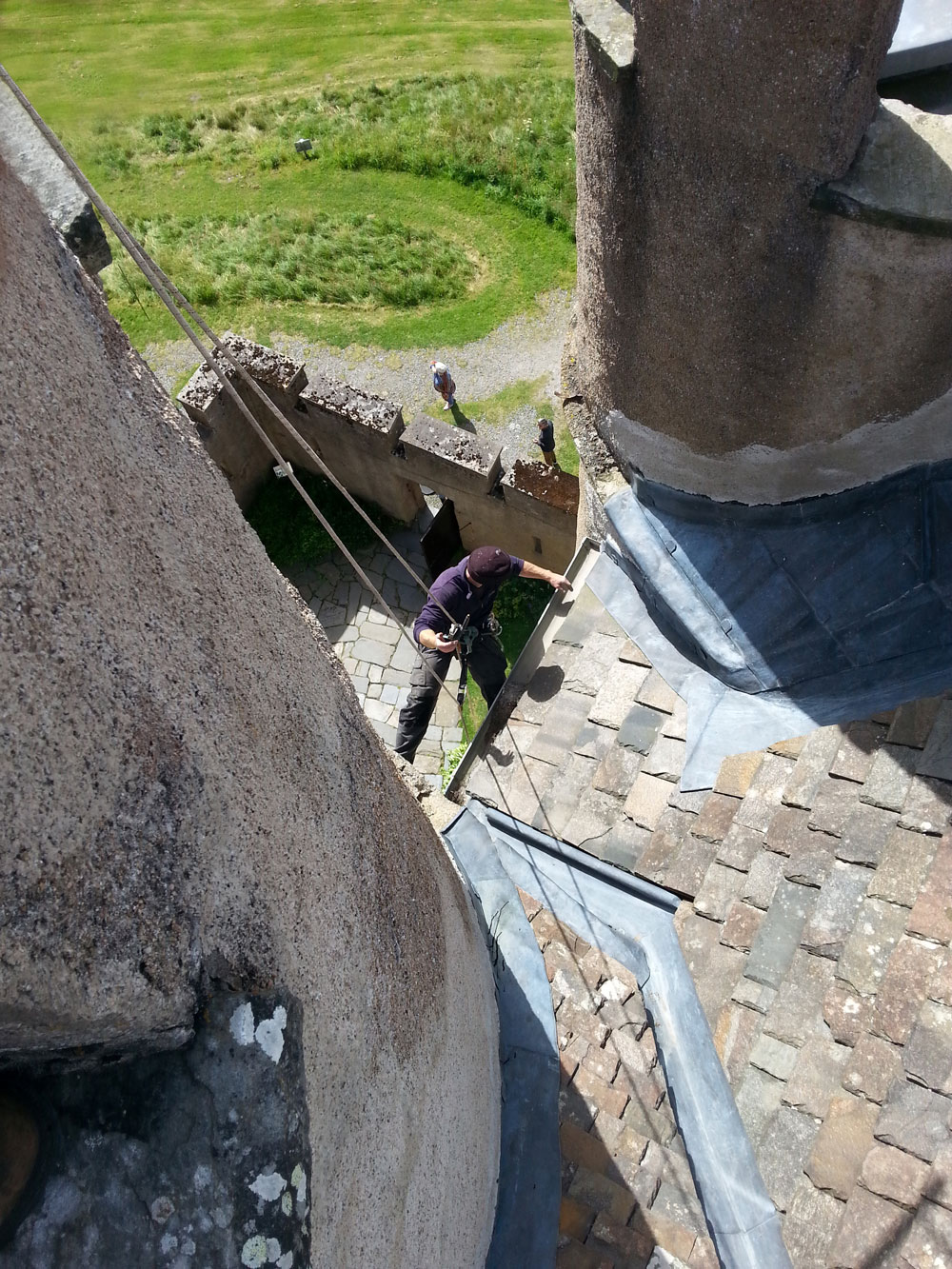 Working on a Highland Castle in the sun